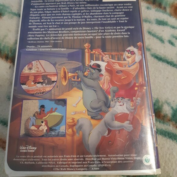 L'Édition limité En VHS Le Livre De La Jungle En Français Et Les Aristochats Usé - Picture 7 of 10